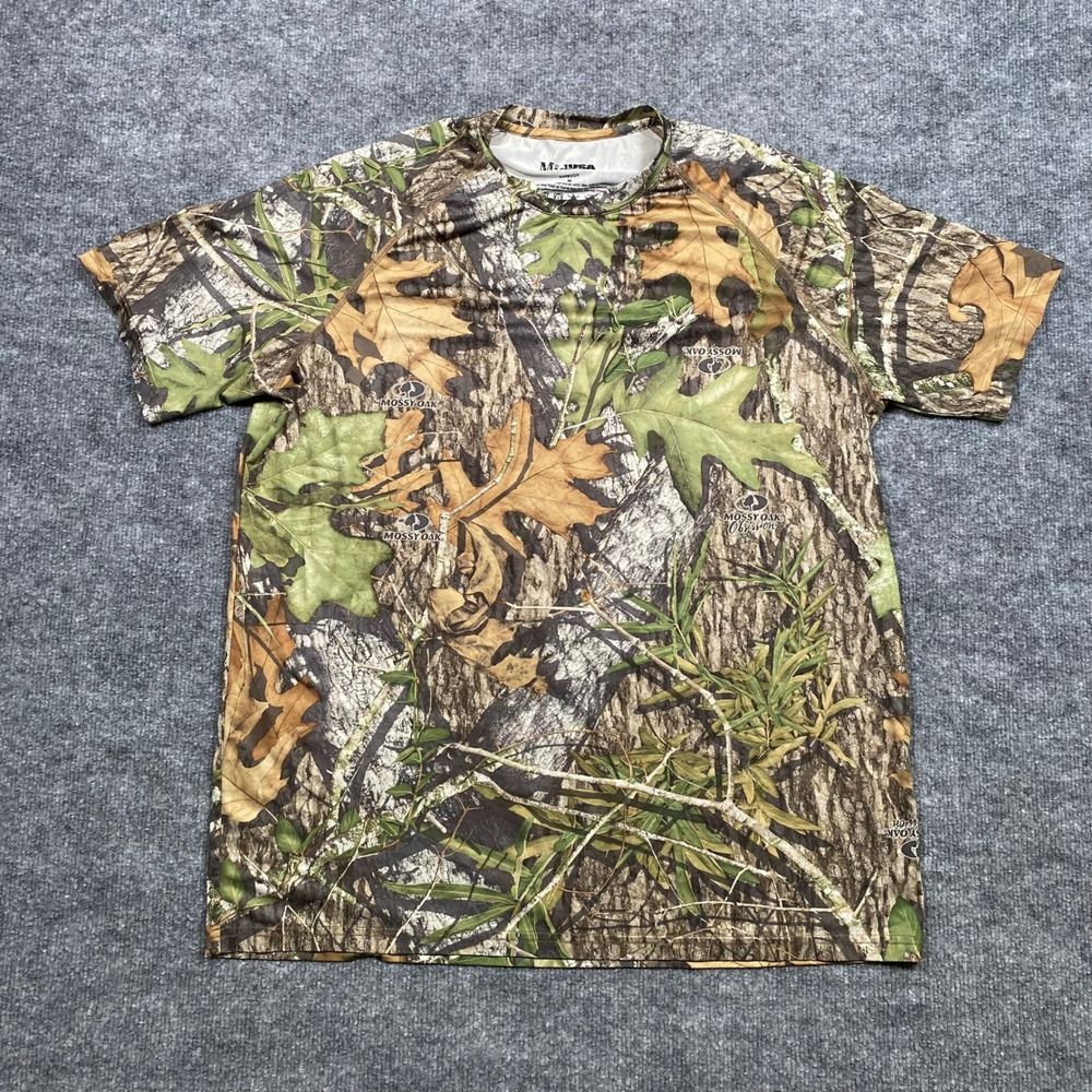MidwayUSA Ambush Mens Medium Mossy Oak Obsession Camo Performance T-Shirt Raglan